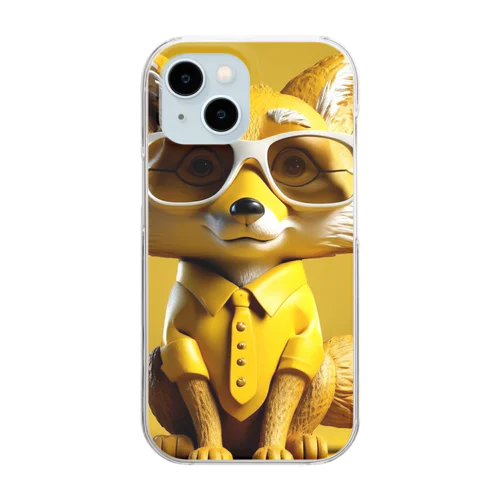 Precious Glasses Fox Clear Smartphone Case