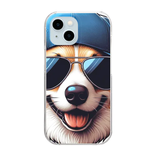 キャップ犬3 Clear Smartphone Case