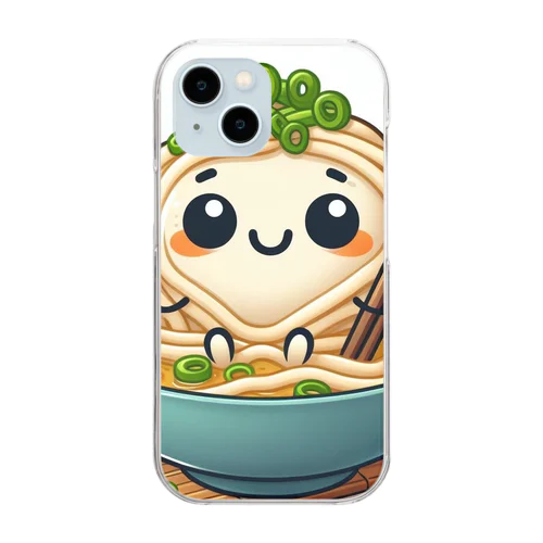 かわいいうどん Clear Smartphone Case