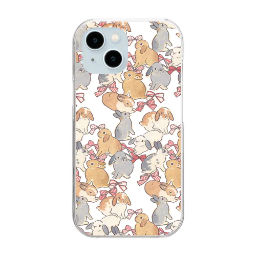 Bunnies and Ribbons Clear Smartphone Case