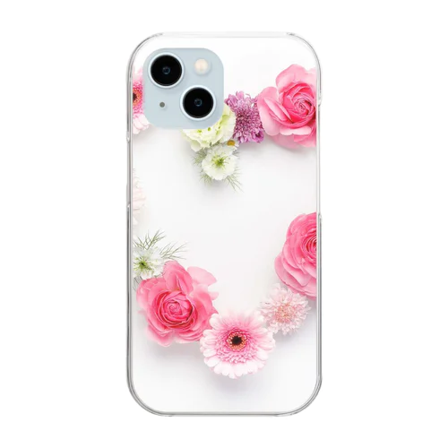 花ハート Clear Smartphone Case