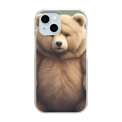 ぷにクマ🐻グッズ Clear Smartphone Case