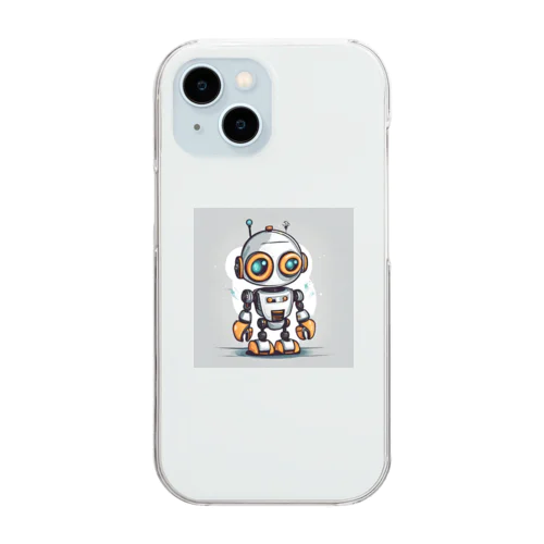 かわいいロボットのイラストグッズ Clear Smartphone Case