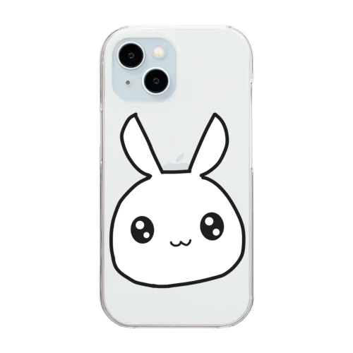 ラクガキ宇佐くん Clear Smartphone Case