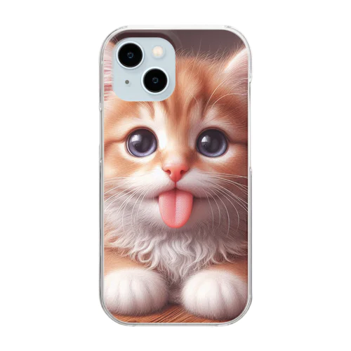 あかんべにゃんこNo.2 Clear Smartphone Case