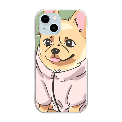 Snuggle Pup Station Clear Smartphone Case