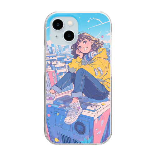 東京スカイラインの静寂：ポップな東京 Clear Smartphone Case