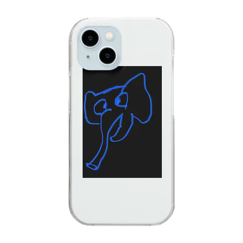 キマっちゃってるゾウ Clear Smartphone Case