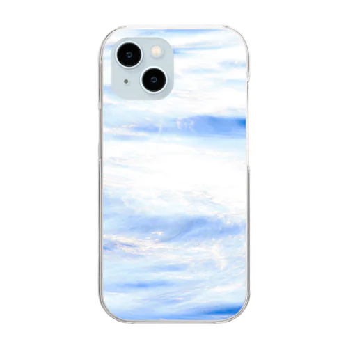 青い癒し Clear Smartphone Case