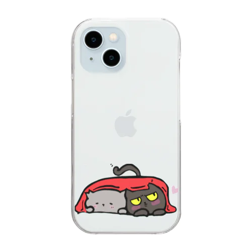 迷い猫と友達猫 Clear Smartphone Case