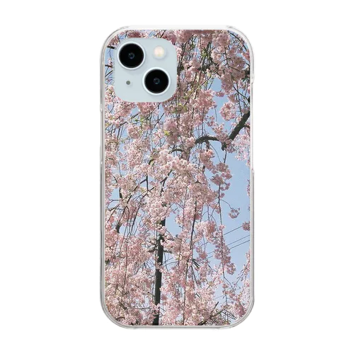桜の雨 Clear Smartphone Case