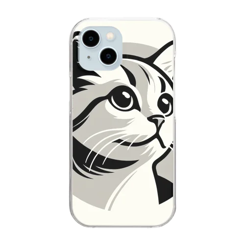 ねこねこ Clear Smartphone Case