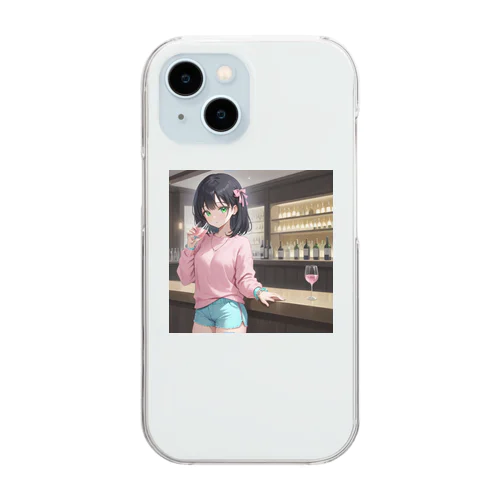 酒豪AIちゃん　ロリ系女子のワイン愛好家 Clear Smartphone Case