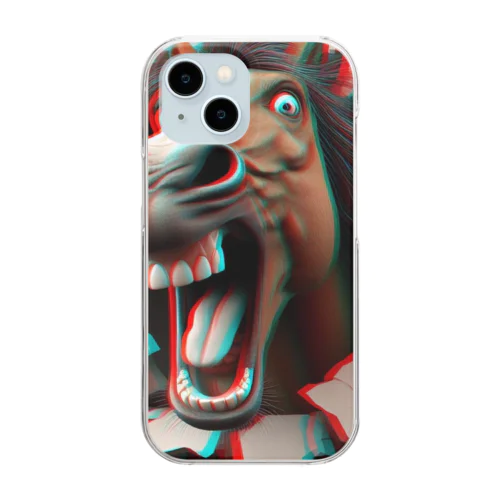 AREUS×3D Horse Clear Smartphone Case