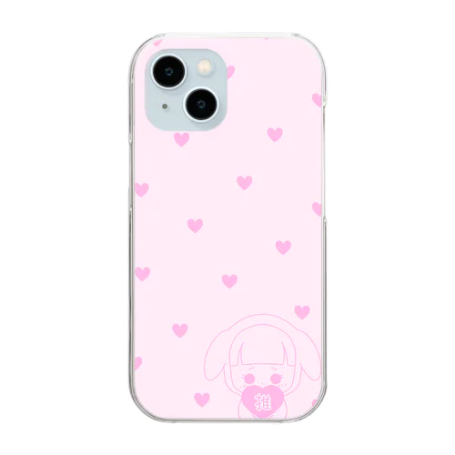 アルラビちゃん〜推し活(ピンク)〜 Clear Smartphone Case