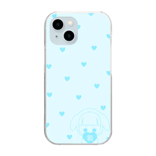 アルラビちゃん〜推し活(水色)〜 Clear Smartphone Case