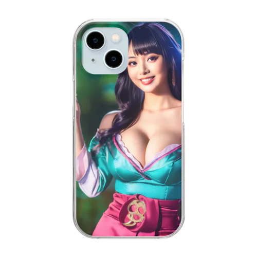 CuteOrientalGirl-A Clear Smartphone Case