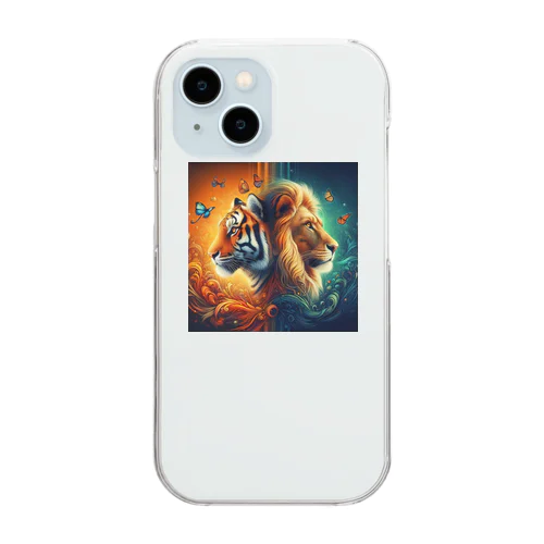 獅子と虎 Clear Smartphone Case