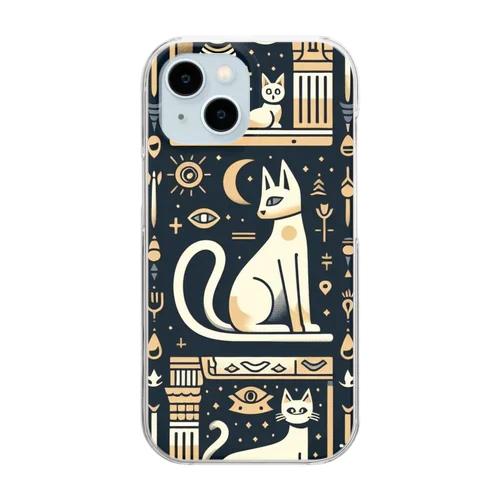 エジプト猫② Clear Smartphone Case