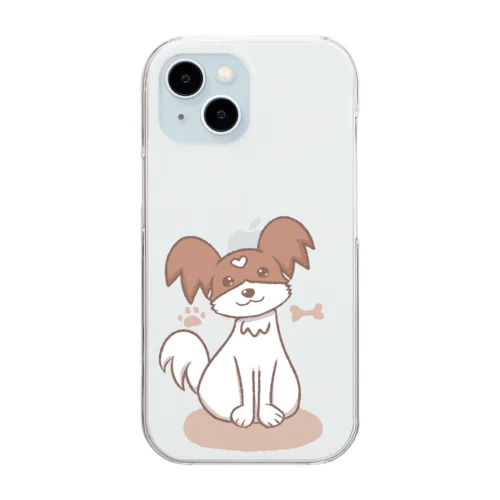 きゅるきゅるパピヨンちゃん Clear Smartphone Case