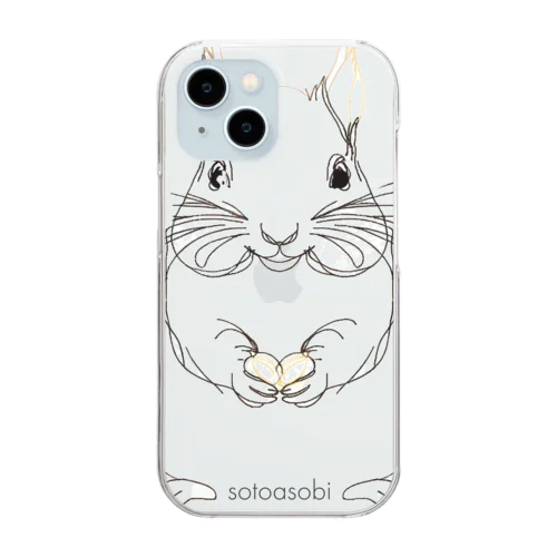 sotoasobi -rabbit Clear Smartphone Case