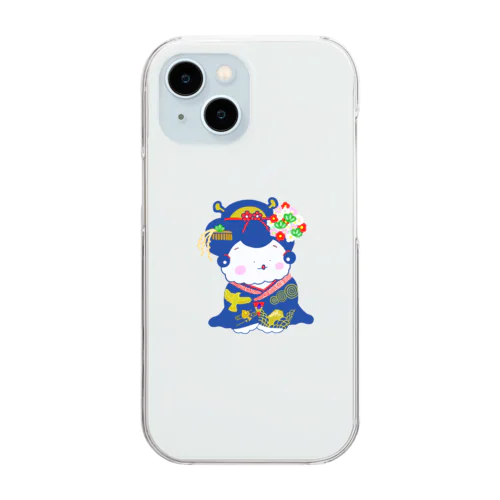 舞妓さん(紺) Clear Smartphone Case