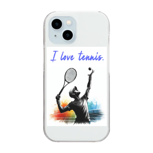 I love tennis.（その２） クリアスマホケース