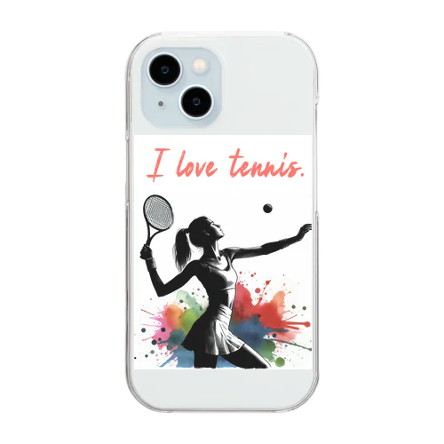 I love tennis.（その４） クリアスマホケース