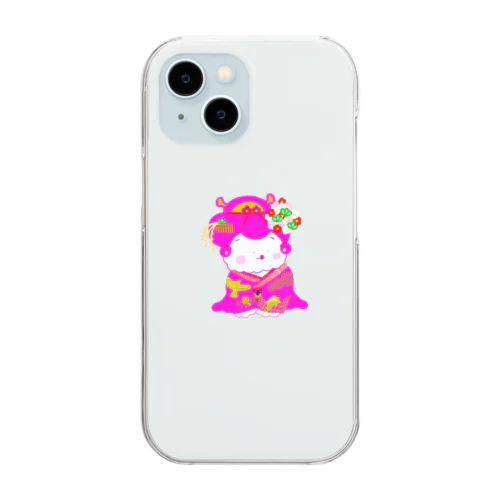 舞妓さん(ピンク) Clear Smartphone Case