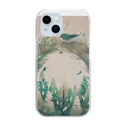 森の里の鳥 Clear Smartphone Case