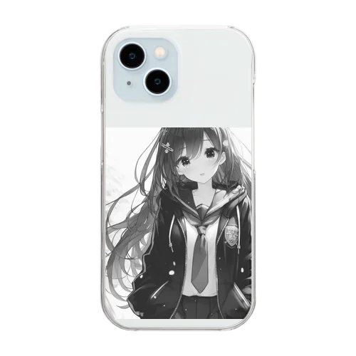 白黒女子ともちゃん💕 Clear Smartphone Case