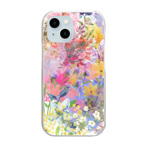 フラワーケース Clear Smartphone Case