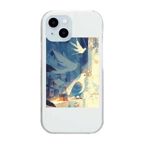 静寂の中の鳥　なでしこ1478 Clear Smartphone Case