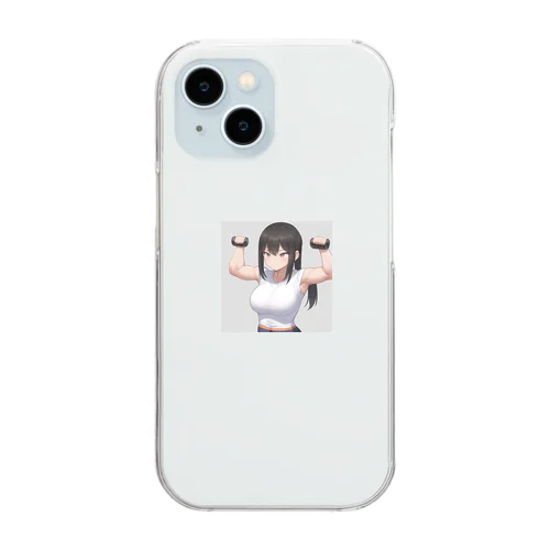 筋トレ女子 Clear Smartphone Case