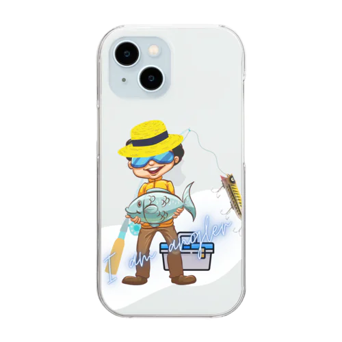 釣りボーイ４ Clear Smartphone Case