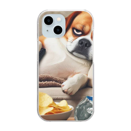 やる気のない犬シリーズ 1 투명 스마트폰 케이스