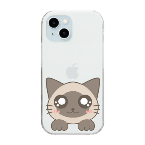 Limeくん(シャム猫)のシンプルスマホケースver.2 Clear Smartphone Case