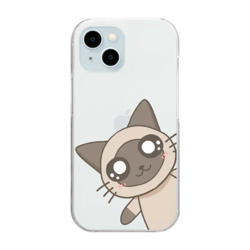 Limeくん(シャム猫)のシンプルスマホケースver.3 Clear Smartphone Case