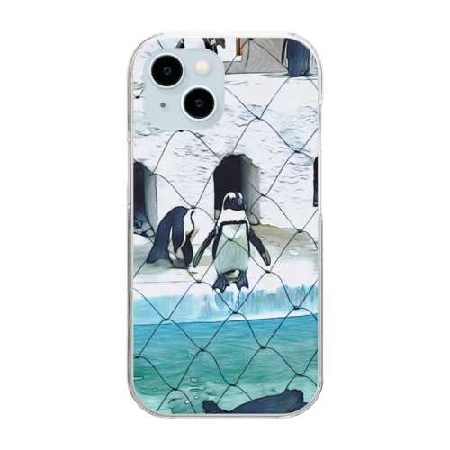 可愛いペンギン Clear Smartphone Case