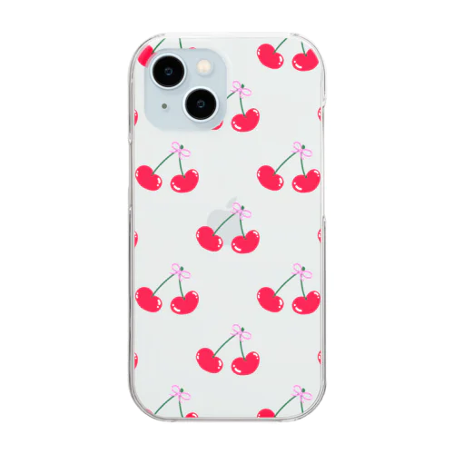 さくらんぼ×コケット（cherry ver） Clear Smartphone Case