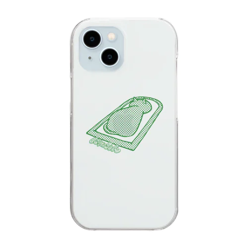 にゃふん単色＿にゃん方にゃん円ふん Clear Smartphone Case