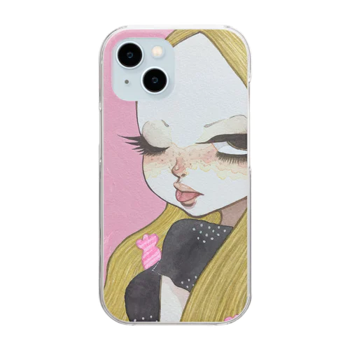キャンディー Clear Smartphone Case