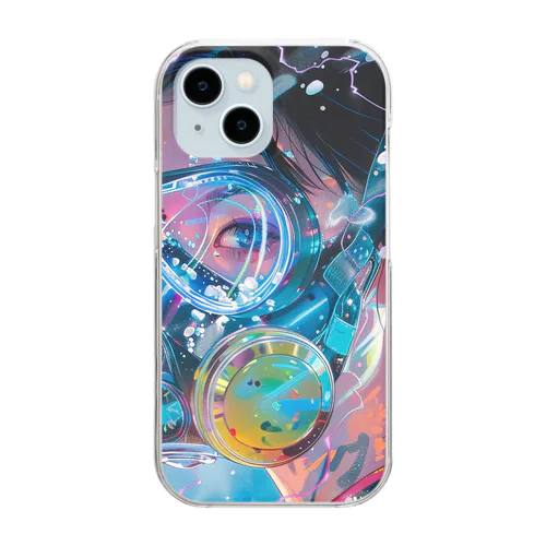 gasmask girl summer2024 Clear Smartphone Case