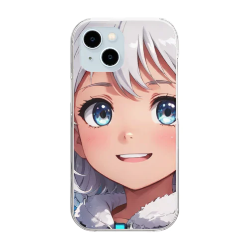 もふもふの美少女 Clear Smartphone Case