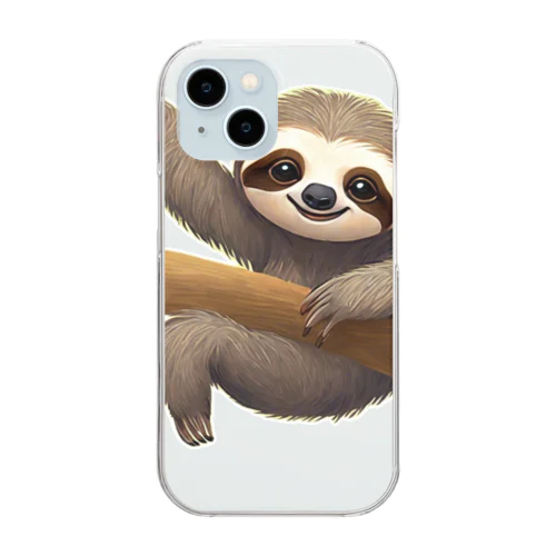 ナマケモノシリーズ Clear Smartphone Case