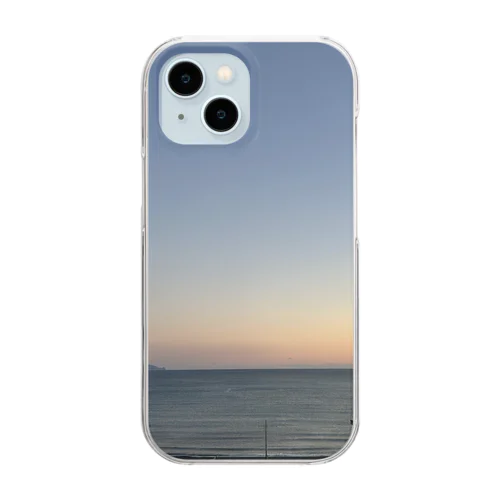 ただの夕方の海 Clear Smartphone Case