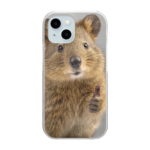 クオッカワラビー👍 Clear Smartphone Case