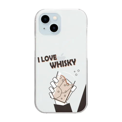 I LOVE WHISKEY-01 クリアスマホケース