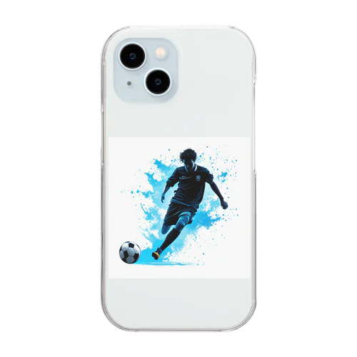 サッカープレーヤー02 Clear Smartphone Case