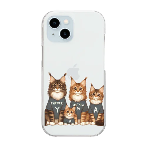 猫の家族 Clear Smartphone Case